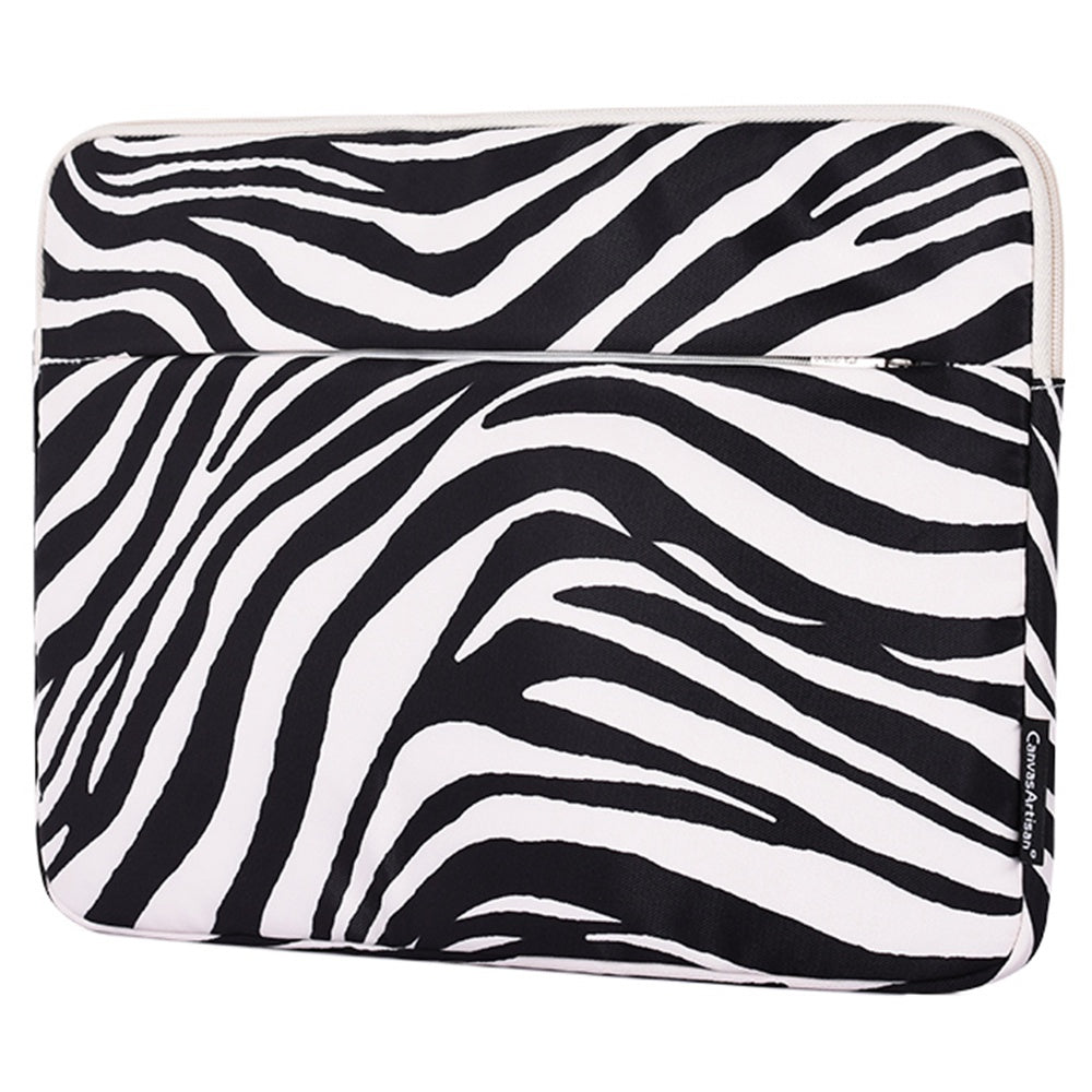 15inch Large Capacity Laptop Bag for MacBook Outer Pocket Zebra Pattern Shockproof Notebook Computer Cover Sleeve