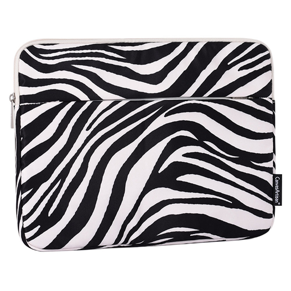 15inch Large Capacity Laptop Bag for MacBook Outer Pocket Zebra Pattern Shockproof Notebook Computer Cover Sleeve