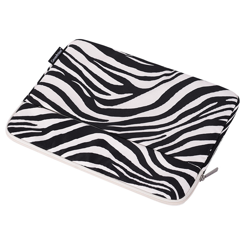 15inch Large Capacity Laptop Bag for MacBook Outer Pocket Zebra Pattern Shockproof Notebook Computer Cover Sleeve