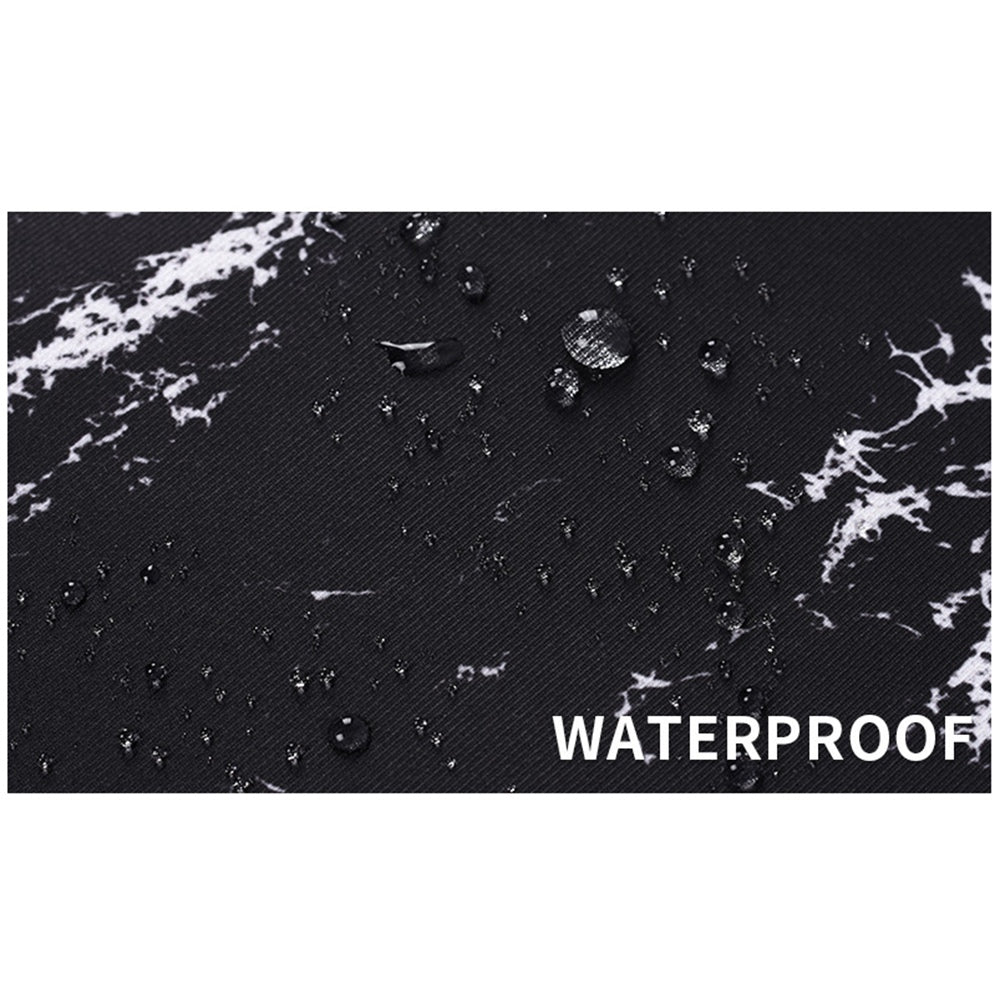 Marble Pattern Portable Slim Case for 12 inch Laptops Anti-Scratch Carry Case with 3-Pouches/Handle Strap Notebook Waterproof Sleeve Bag - Black