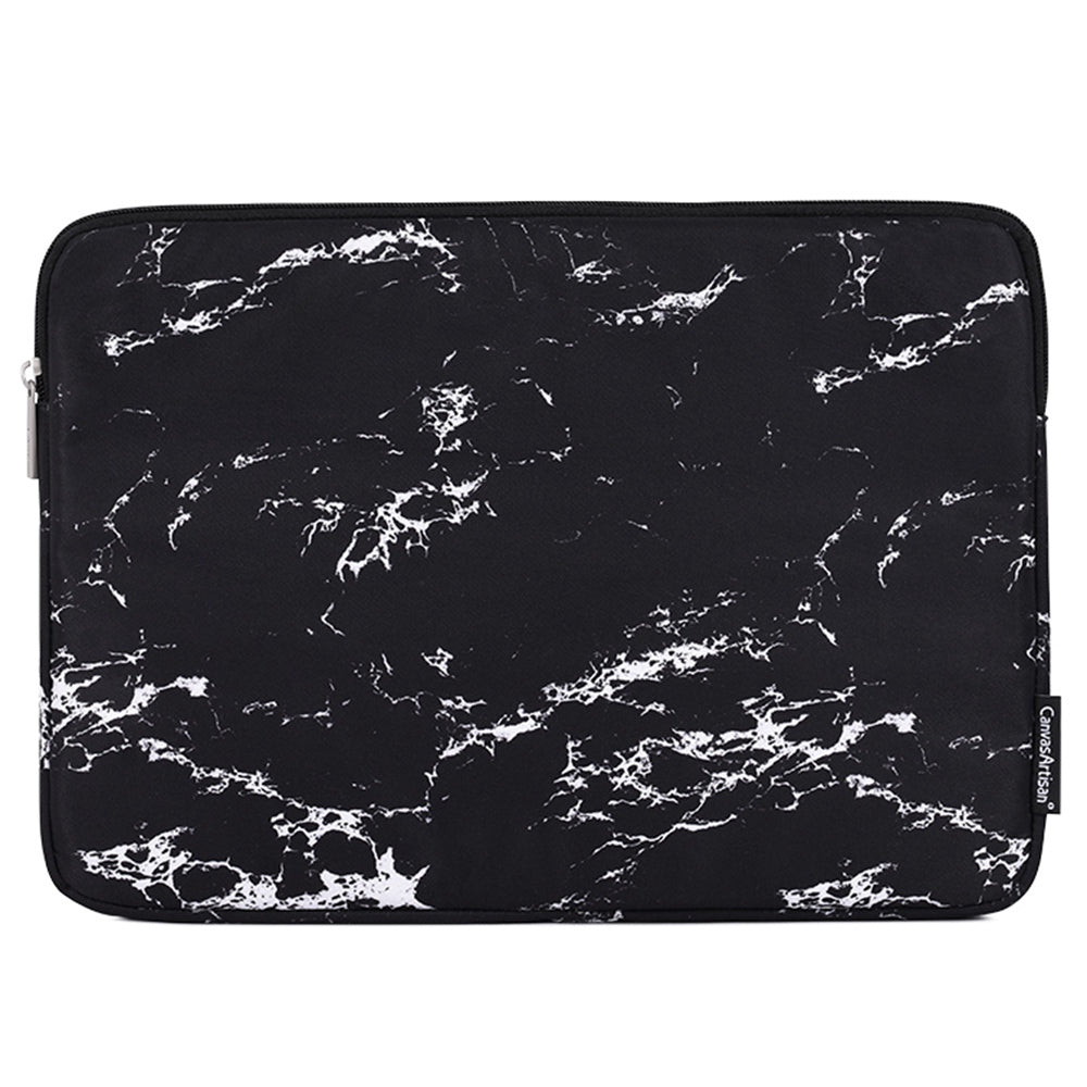 Canvasartisan H32-01 Marble Pattern Sleeve Bag for 13 inch Laptops Anti-Scratch Carry Case Shockproof Notebook Portable Storage Bag - Black