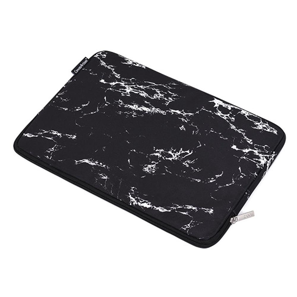 Canvasartisan H32-01 Waterproof Carry Case for 12 inch Laptops Marble Pattern Portable Sleeve Bag Shockproof Notebook Storage Bag - Yellow/Black