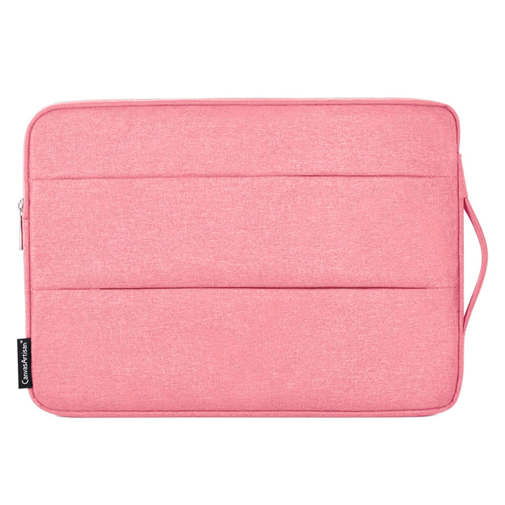 Canvasartisan L25-88 Portable Carry Case for 13 inch Laptops Anti-Scratch Slim Case Shockproof Sleeve Bag with Dual Pouch/Handle Strap - Pink