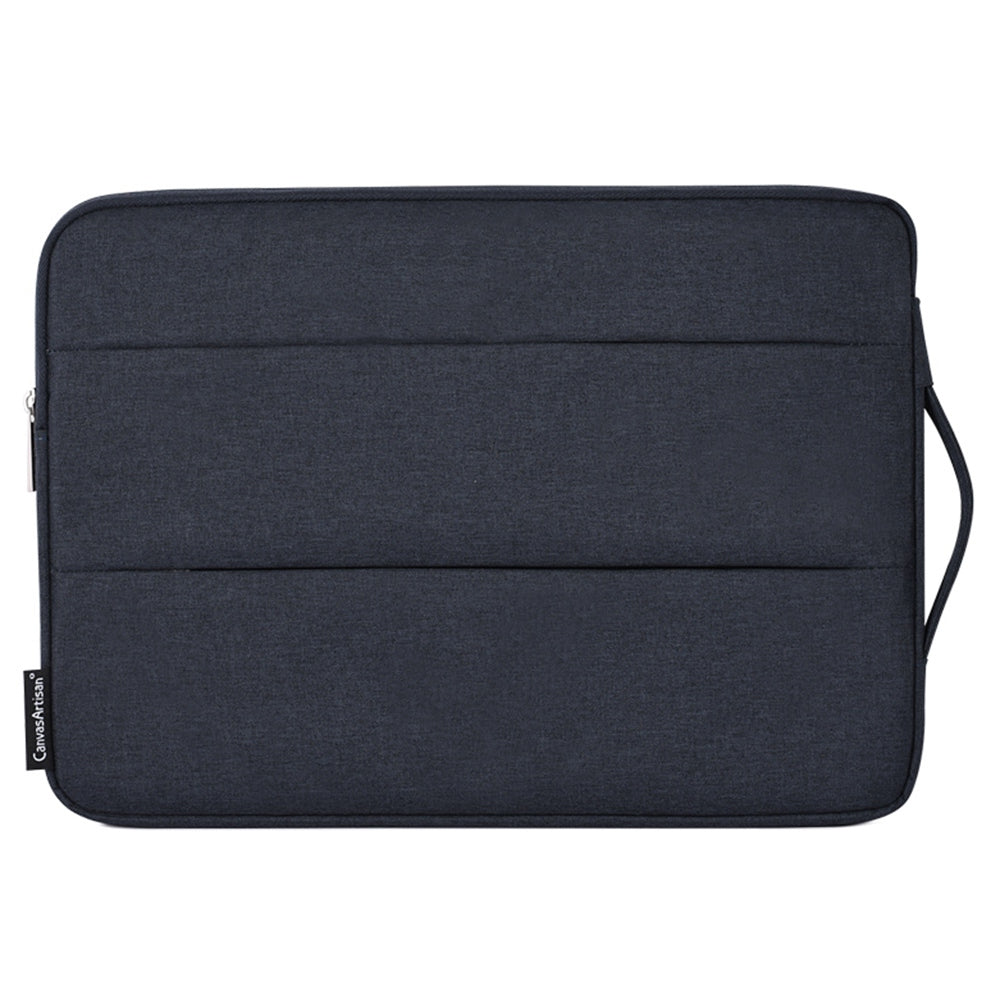 Anti-Scratch Slim Case for 14 inch Laptops Portable Carry Case with Dual Pouch/Handle Strap Notebook Shockproof Sleeve Bag - Navy Blue