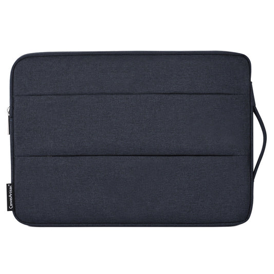 Anti-Scratch Slim Case for 14 inch Laptops Portable Carry Case with Dual Pouch/Handle Strap Notebook Shockproof Sleeve Bag - Navy Blue
