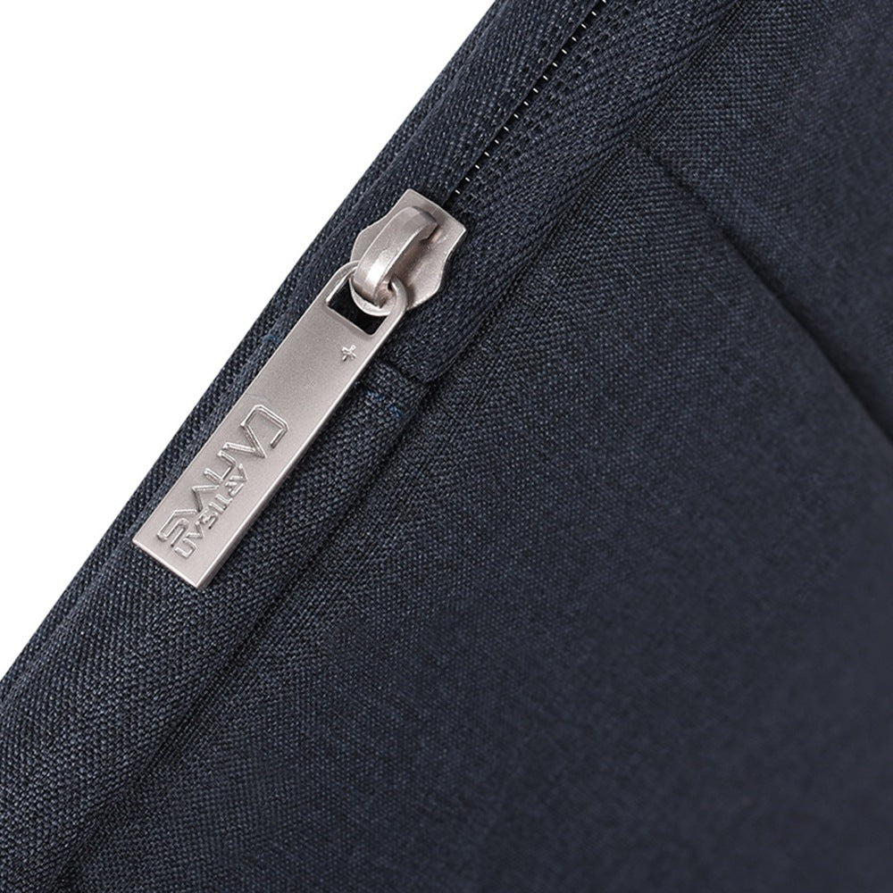 Anti-Scratch Slim Case for 14 inch Laptops Portable Carry Case with Dual Pouch/Handle Strap Notebook Shockproof Sleeve Bag - Navy Blue
