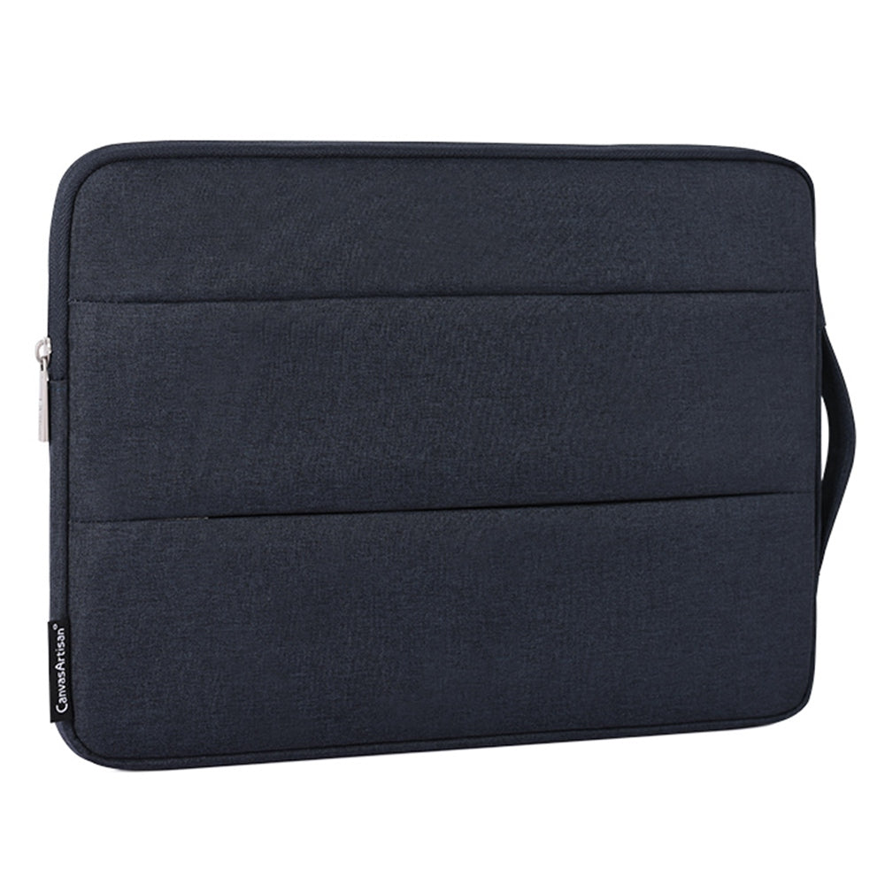 Anti-Scratch Slim Case for 14 inch Laptops Portable Carry Case with Dual Pouch/Handle Strap Notebook Shockproof Sleeve Bag - Black