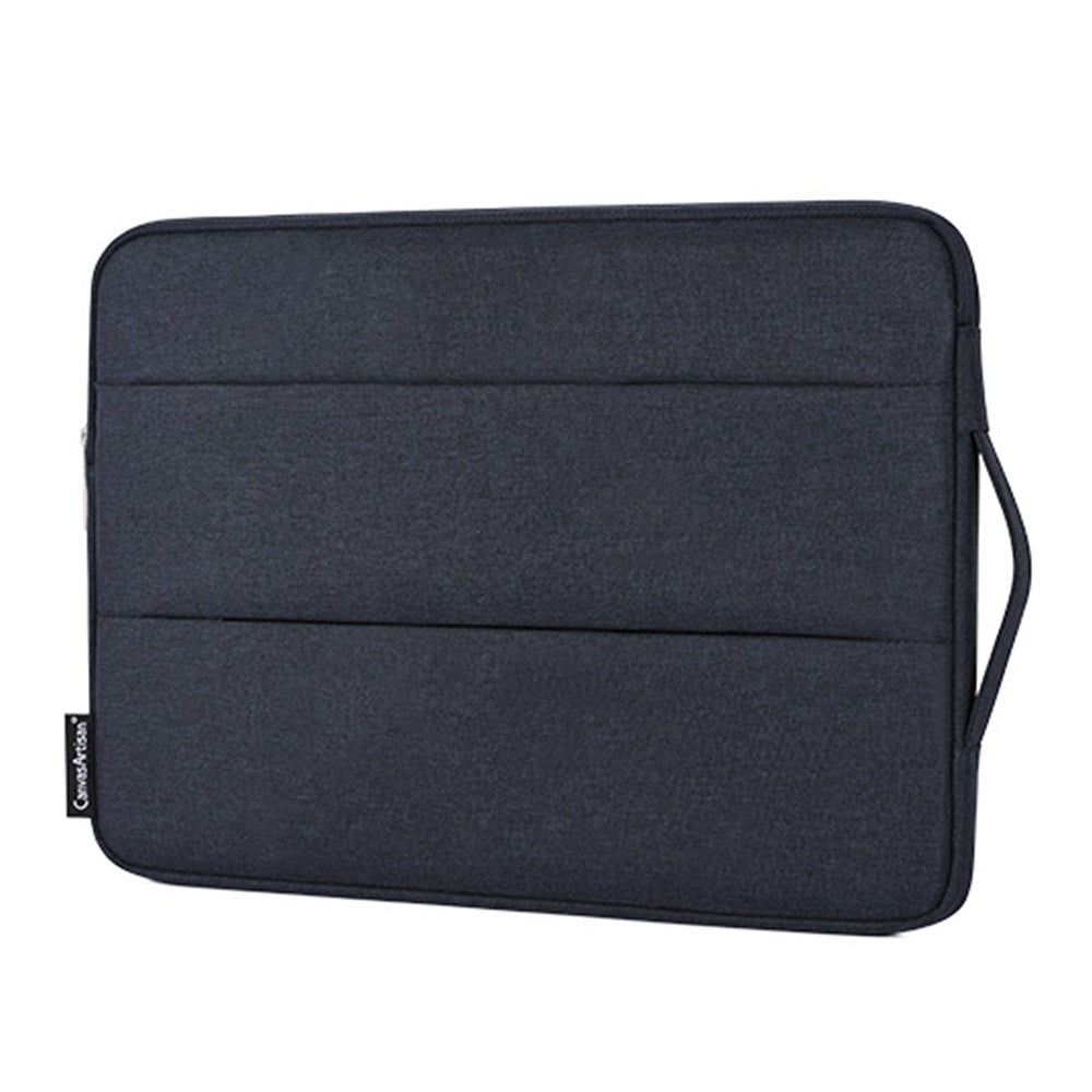 Anti-Scratch Slim Case for 14 inch Laptops Portable Carry Case with Dual Pouch/Handle Strap Notebook Shockproof Sleeve Bag - Light Grey