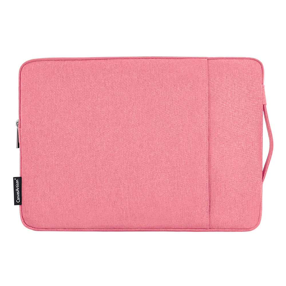 Shockproof Portable Zippered Bag for 13 inch Notebook Storage Sleeve Bag Business Style Laptops Carry Case with Handle Strap - Pink