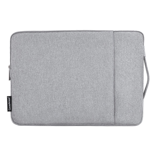 Shockproof Portable Zippered Bag for 13 inch Notebook Storage Sleeve Bag Business Style Laptops Carry Case with Handle Strap - Light Grey