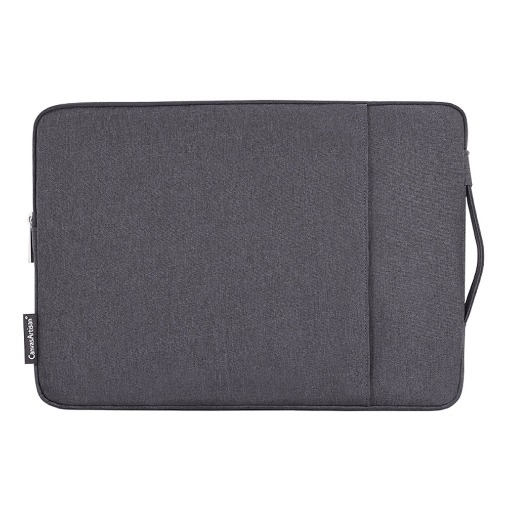 Shockproof Portable Zippered Bag for 13 inch Notebook Storage Sleeve Bag Business Style Laptops Carry Case with Handle Strap - Dark Grey