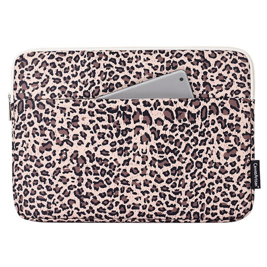 Canvasartisan H31-11 Scratch Resistant Carry Case for 12-inch Laptops Portable Slim Bag Shockproof Leopard Printed Waterproof Sleeve Bag - Yellow