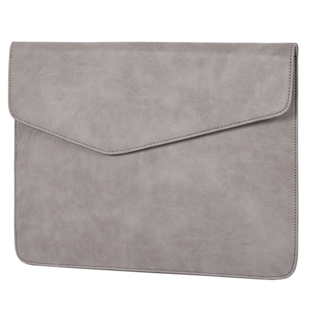 Canvasartisan EL11-03 for 15-inch Laptop PU Leather Sleeve Magnetic Flap Envelope Notebook Bag Pouch Case - Grey