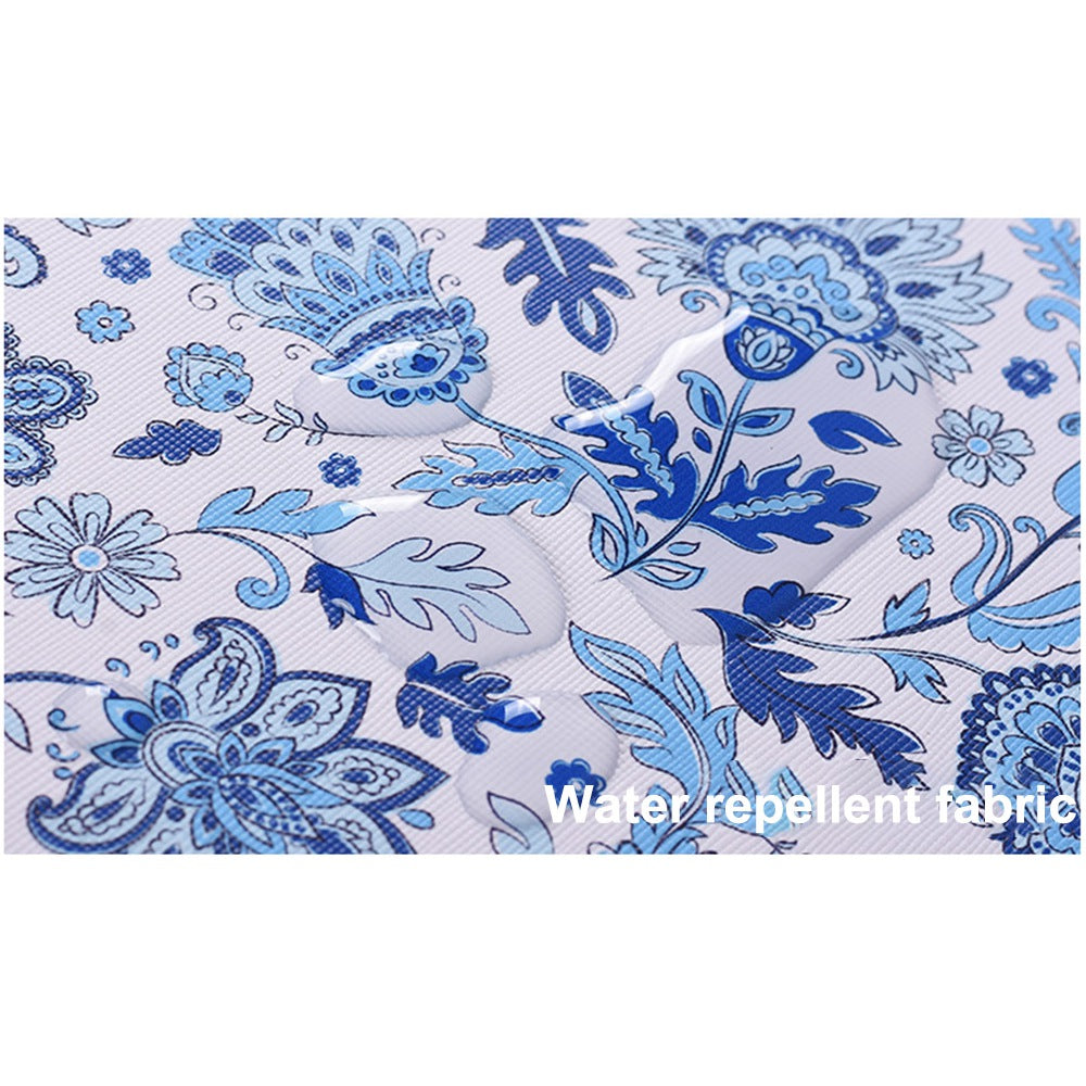 G54-01 Portable Shockproof Carry Case for 13-inch Laptops Anti-scratch Storage Bag PU Leather Flower Pattern Printed Sleeve Bag