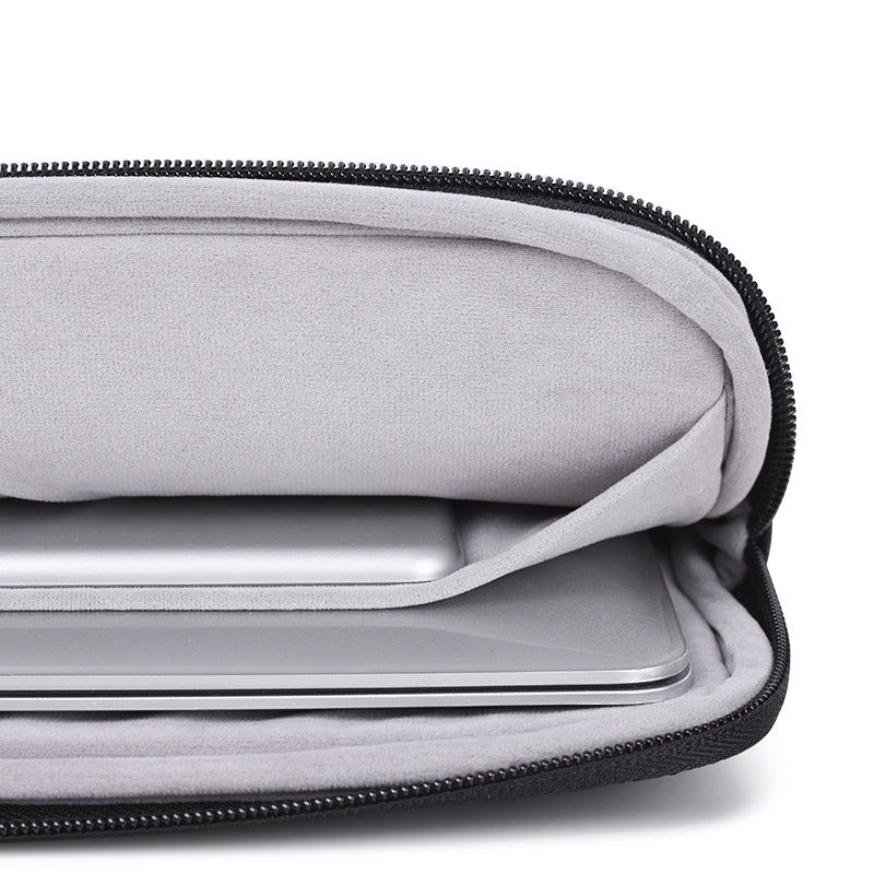 Canvasartisan L19-04 Rhombus Texture Laptop Sleeve Portable PU Protective Bag for 11-inch Notebook - Black