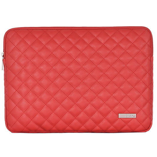 Canvasartisan L19-04 Rhombus Texture 15-inch Notebook Laptop Sleeve Cover PU Protective Case - Red