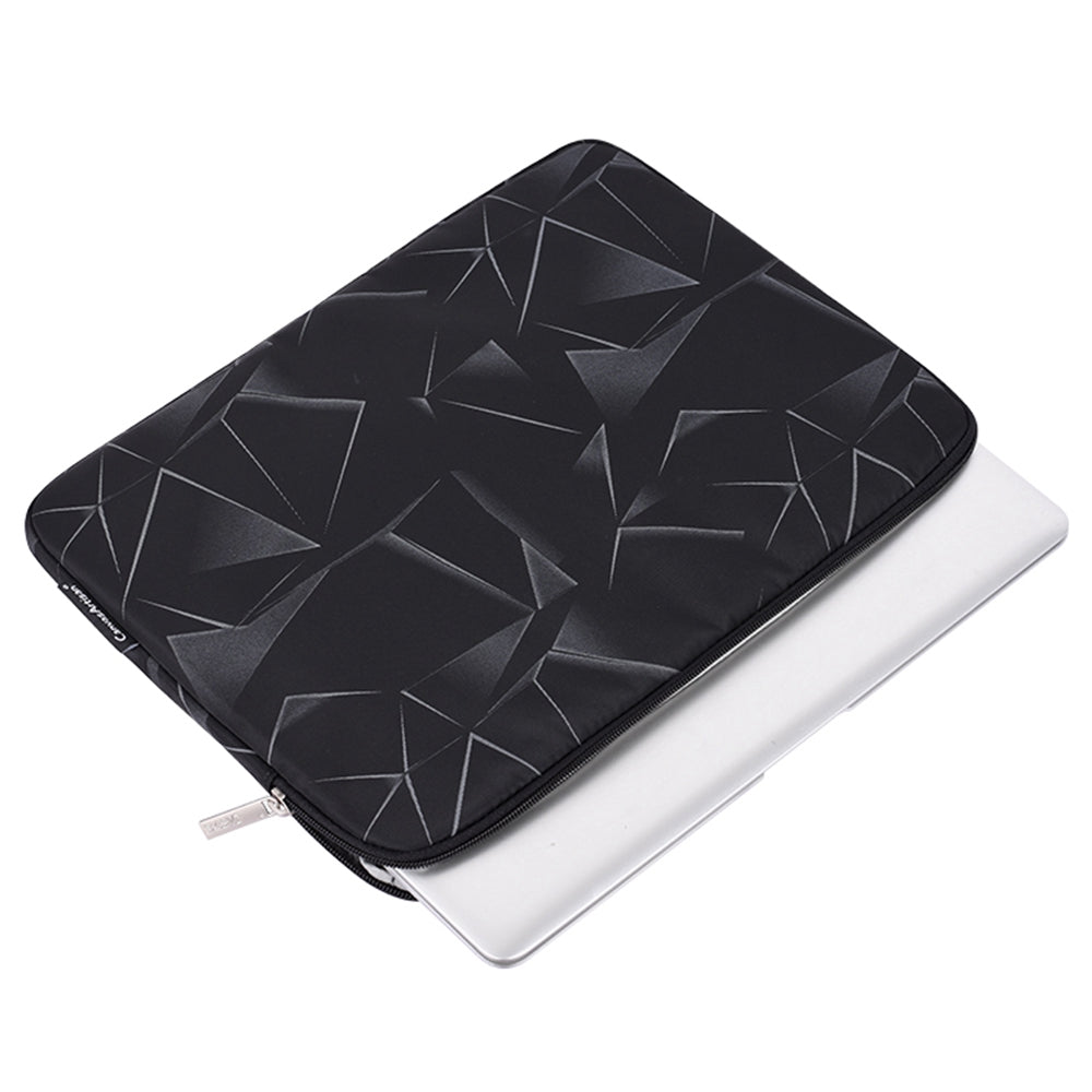H6-01 Triangle Geometric Printed Sleeve Bag for 11-inch Laptops Portable Carry Case Shockproof Storage Bag