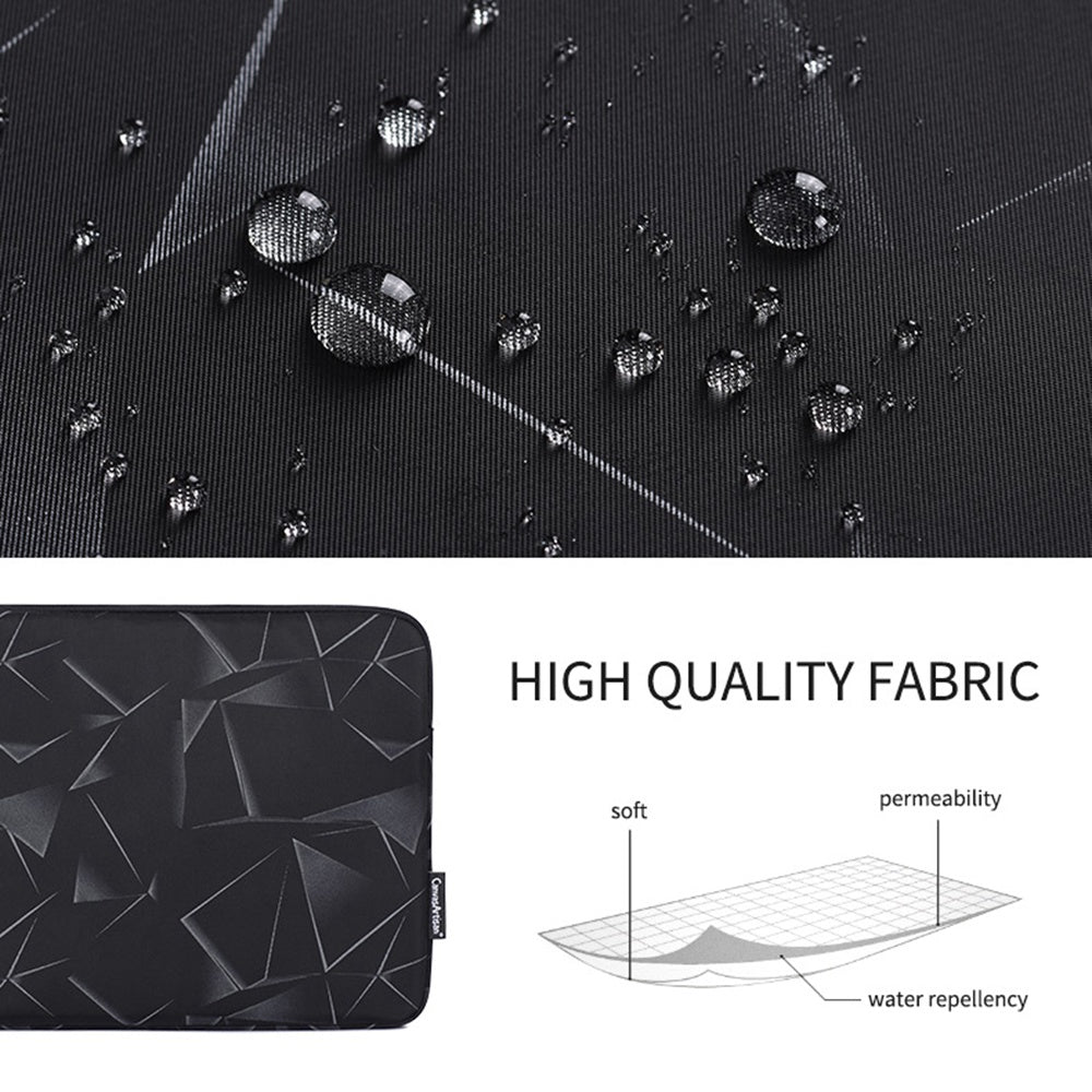 H6-01 Triangle Geometric Printed Sleeve Bag for 11-inch Laptops Portable Carry Case Shockproof Storage Bag
