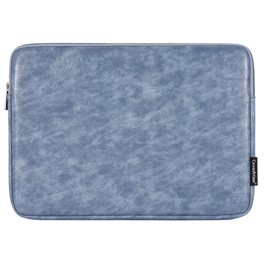 Canvasartisan L31-03 Anti-wear PU Leather Storage Bag for 15-inch Laptops Carry Case Portable Sleeve Bag - Blue