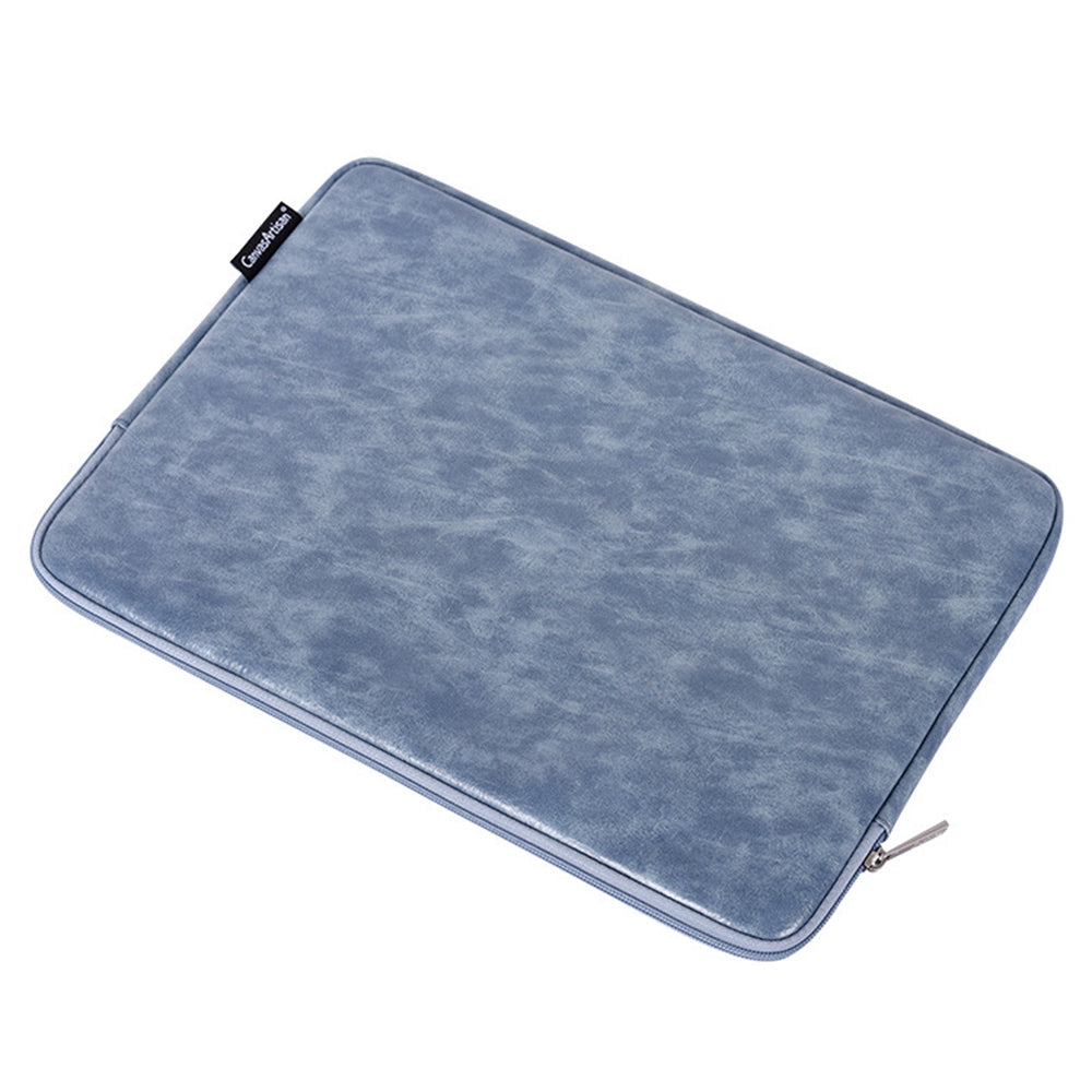 Canvasartisan L31-03 Anti-wear PU Leather Storage Bag for 15-inch Laptops Carry Case Portable Sleeve Bag - Blue