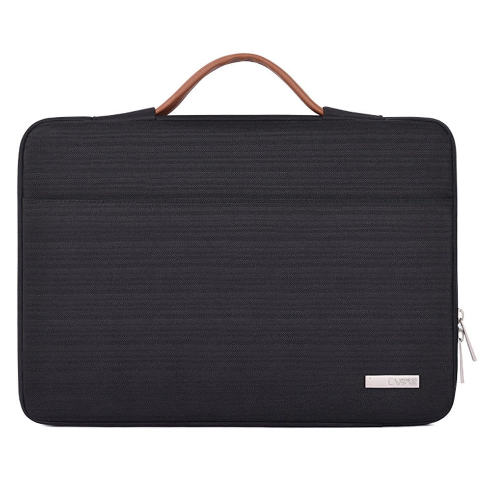 Canvasartian K28-05 13-inch Waterproof Laptop Protective Bag Notebook Handbag with Front Pocket - Black
