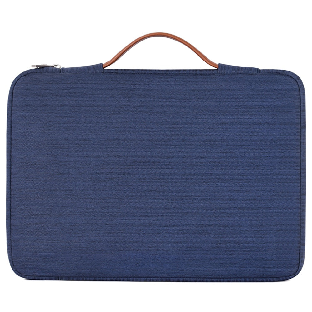 Canvasartian K28-19 13-inch Laptop Sleeve Shockproof Notebook Zipper Case with Vertical Pocket - Blue