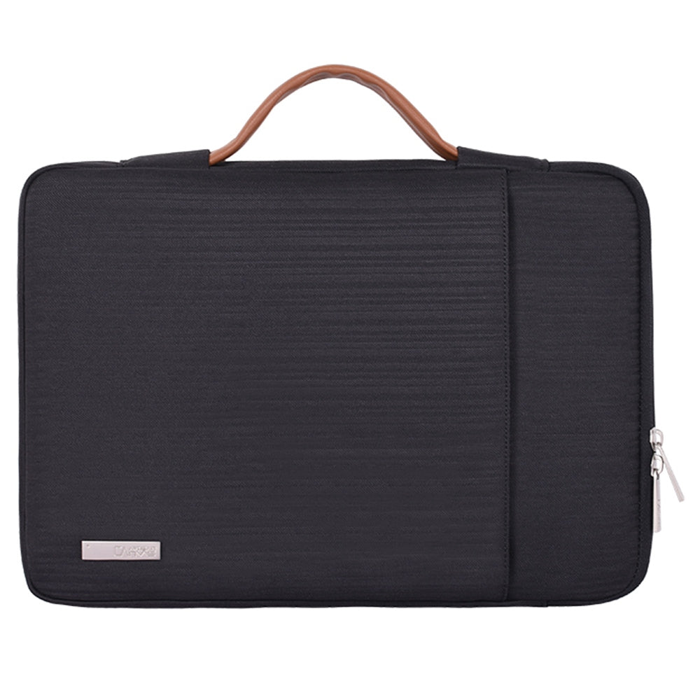 Canvasartian K28-19 13-inch Laptop Sleeve Shockproof Notebook Zipper Case with Vertical Pocket - Black