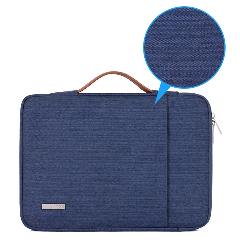 Canvasartian K28-19 13-inch Laptop Sleeve Shockproof Notebook Zipper Case with Vertical Pocket - Black