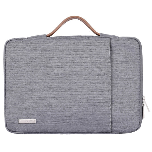 Canvasartian K28-19 13-inch Laptop Sleeve Shockproof Notebook Zipper Case with Vertical Pocket - Grey