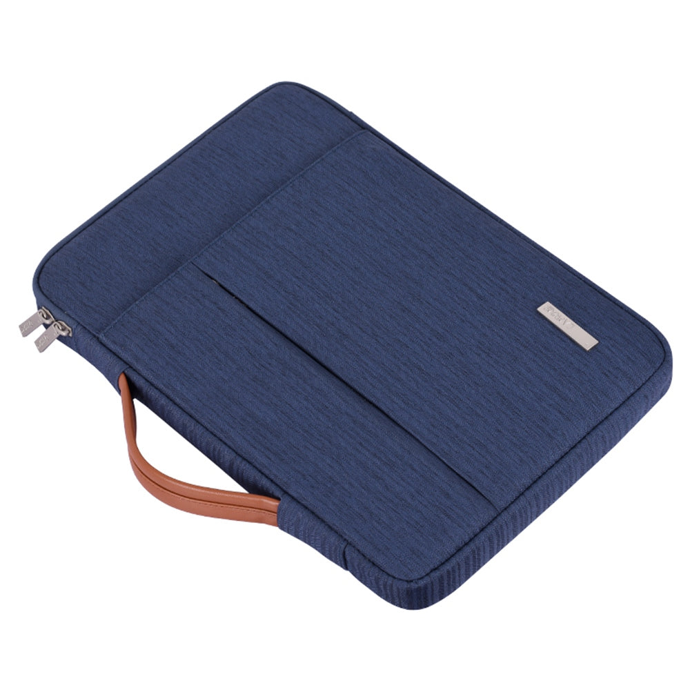Canvasartian K28-20 Notebook Sleeve for 13-inch Laptop Zipper Case with Horizontal and Vertical Pockets - Blue