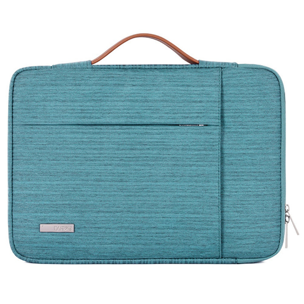 Notebook Sleeve for 13-inch Laptop Zipper Case with Horizontal and Vertical Pockets - Light Green