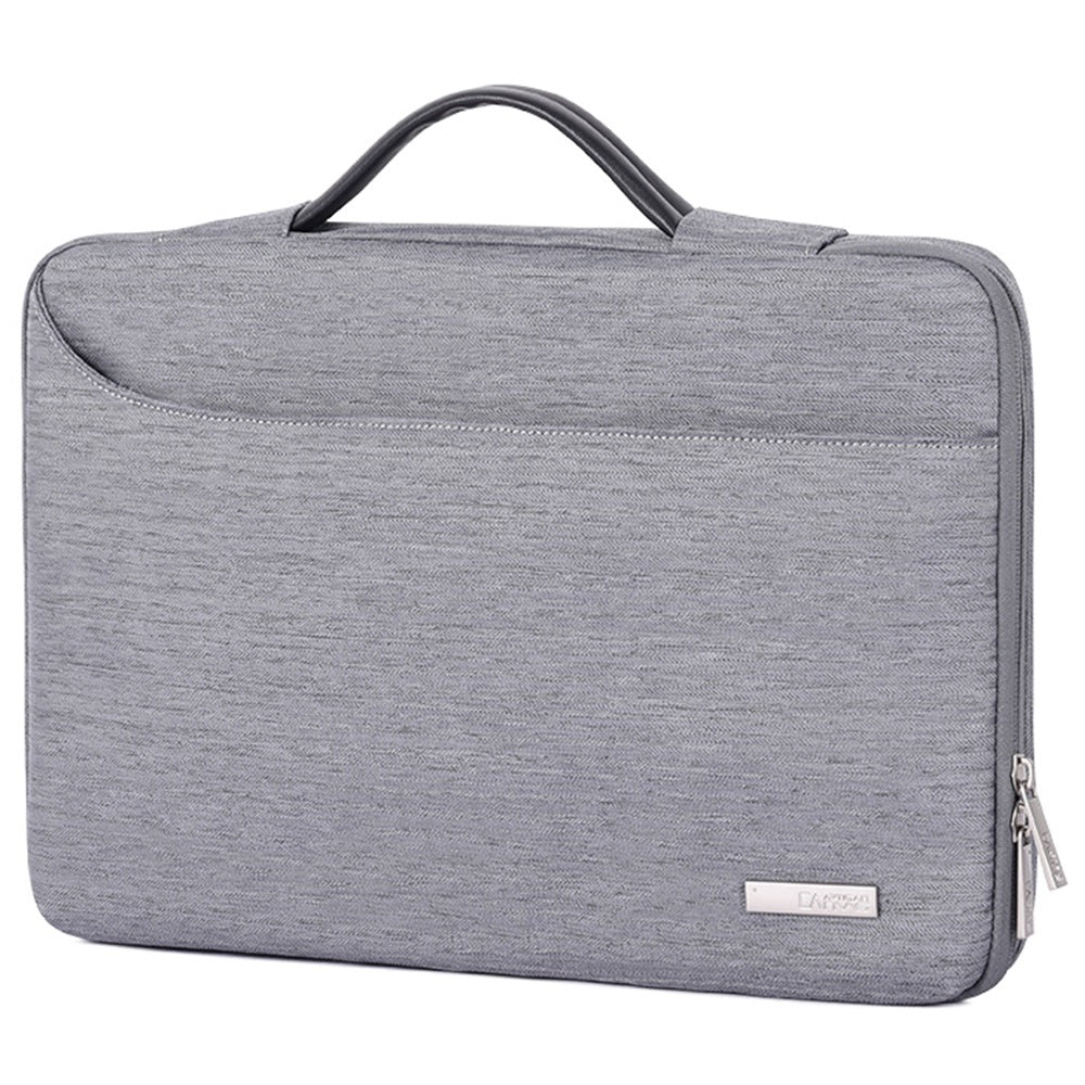 Canvasartisan K28-23 13-inch Laptop Sleeve Side Zipper Closure Notebook Handle Bag Handbag with U-shape Outer Pocket - Light Green