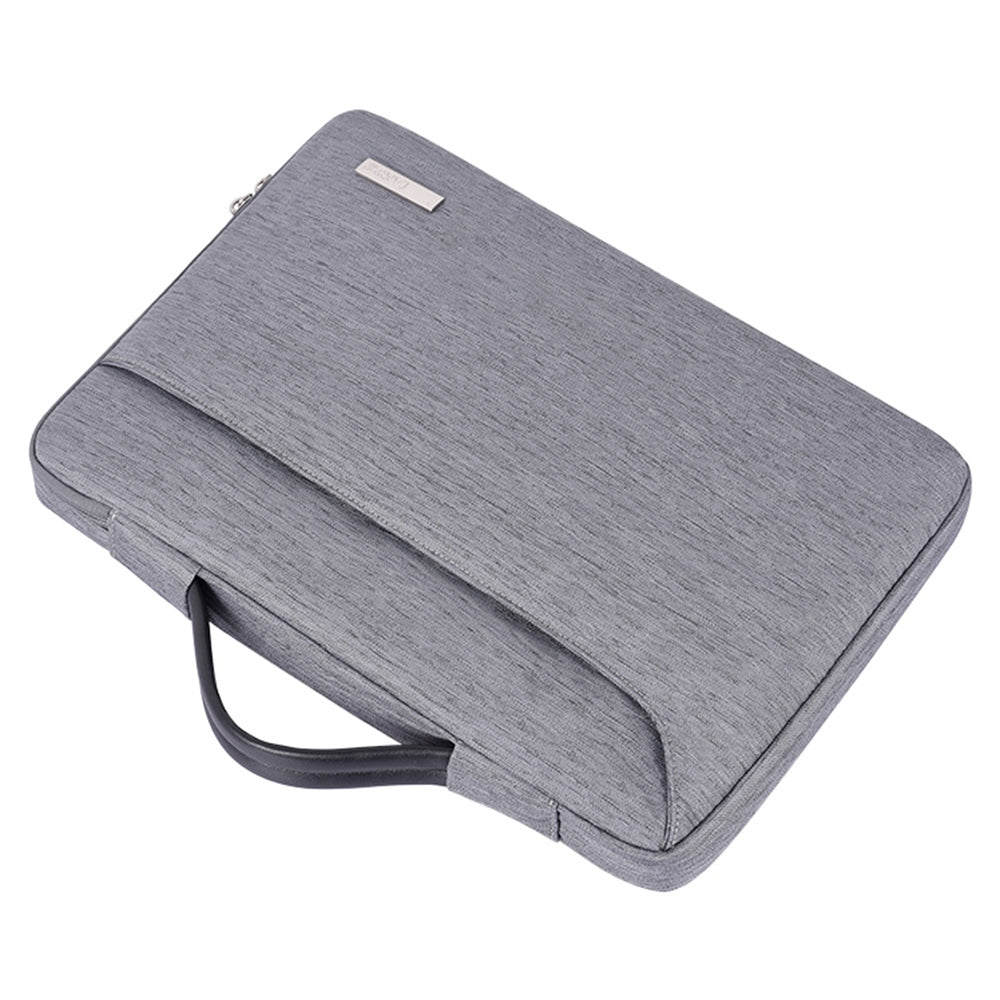 Canvasartisan K28-23 13-inch Laptop Sleeve Side Zipper Closure Notebook Handle Bag Handbag with U-shape Outer Pocket - Light Green