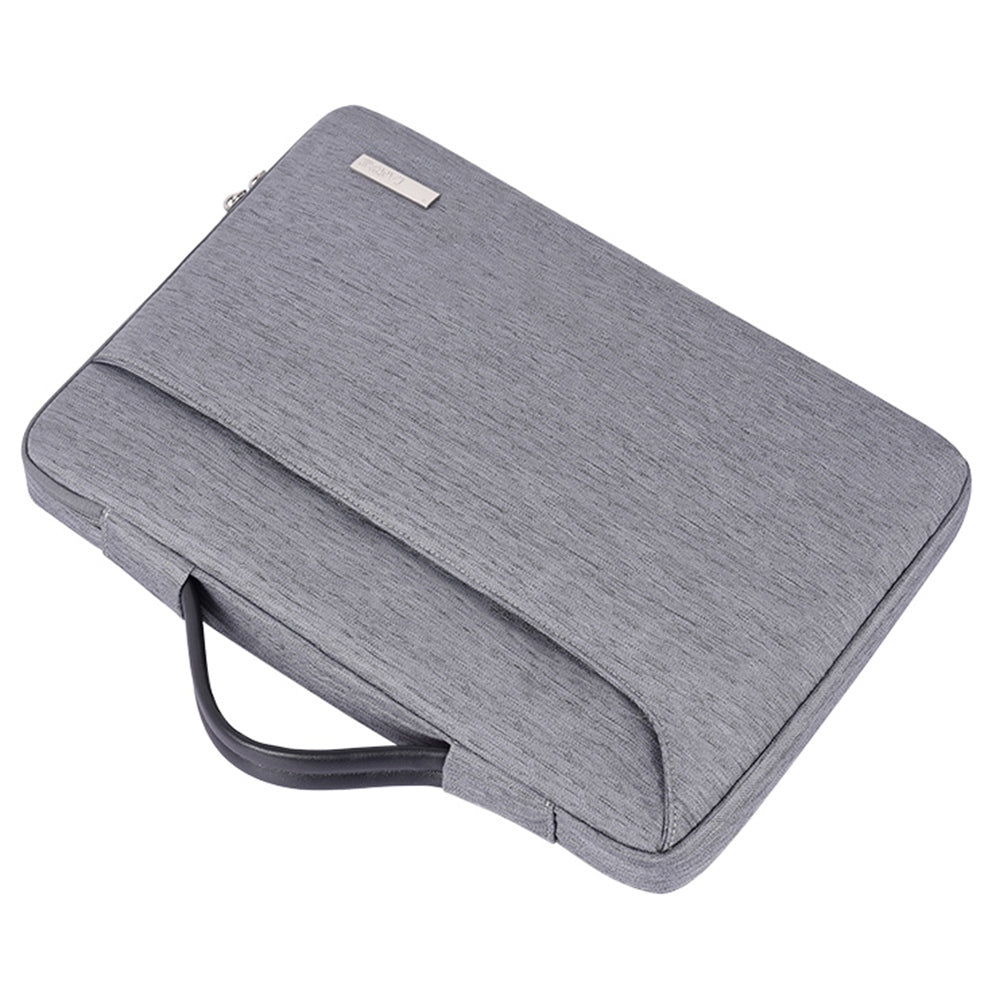 Canvasartian K28-22 13-inch Business Style Notebook Handbag Laptop Protective Bag with Front Pocket - Grey