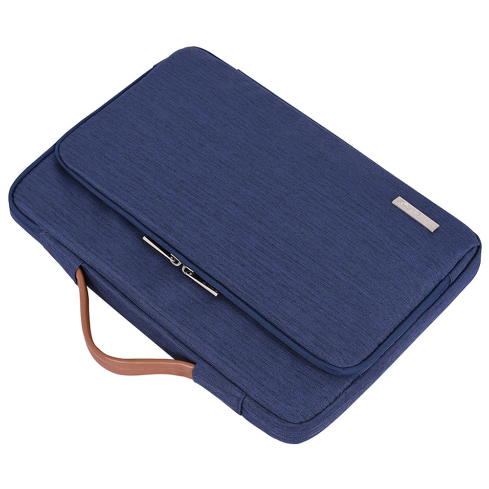 Canvasartian K28-21 13-inch Laptop Protective Bag Shockproof Notebook Handbag with Horizontal Zipper Pocket - Grey