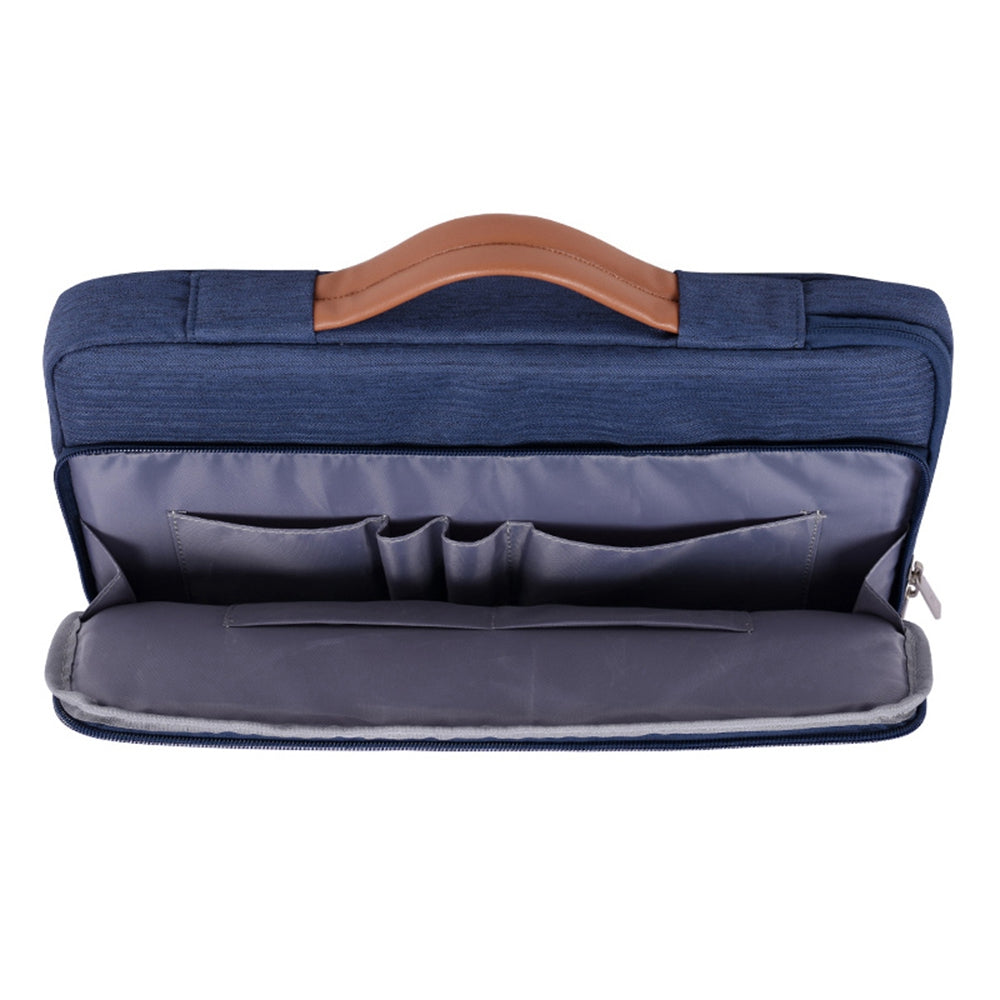 Canvasartisan K28-21 15-inch Laptop Briefcase Protective Bag Notebook Handbag with Horizontal Zipper Pocket - Blue