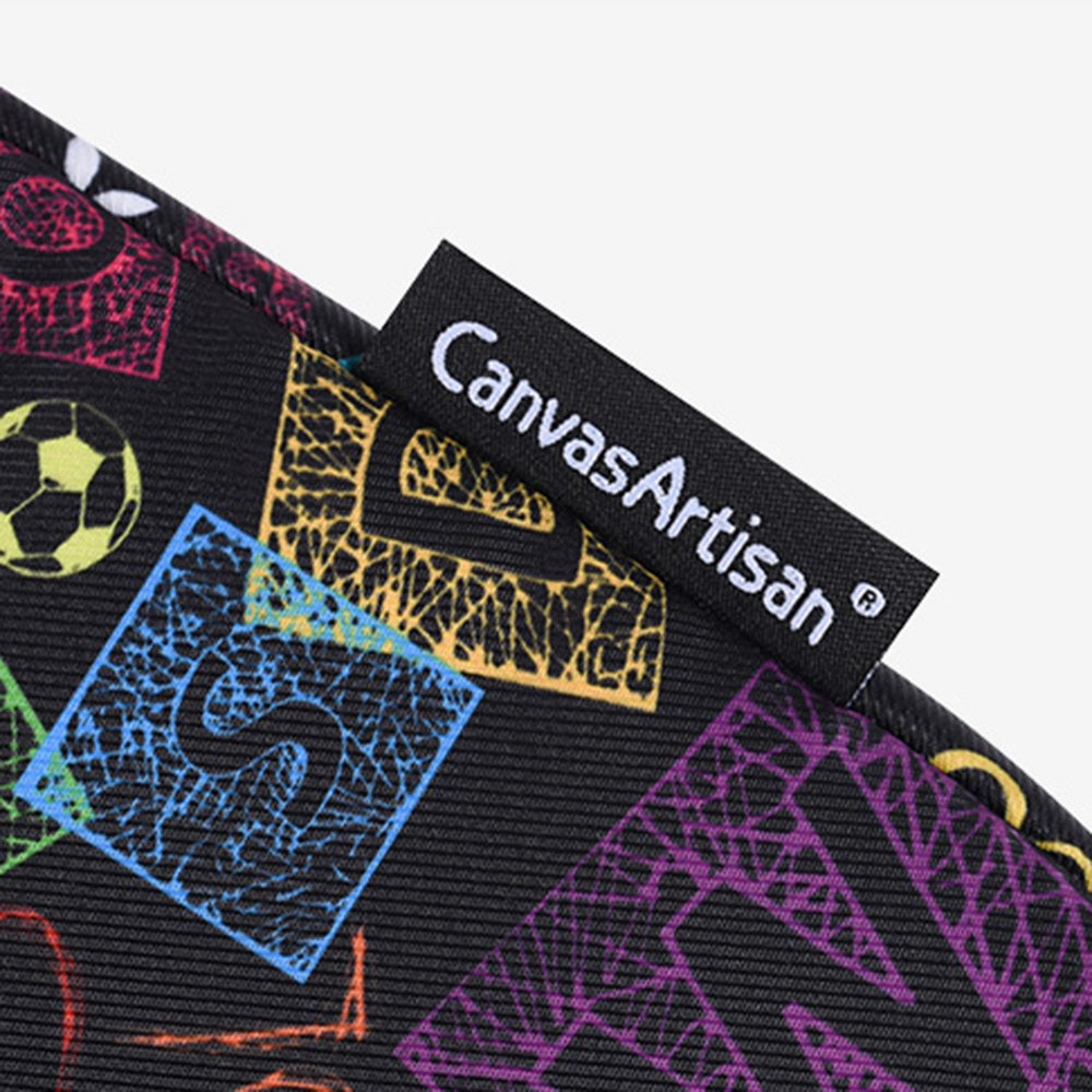 H17-B01 for 12-inch Notebook Colorful Characters Patterned Handheld Polyester Laptop Protective Sleeve Bag Briefcase Handle Bag