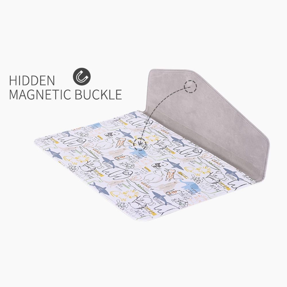 E50-13 14-inch Notebook Case Animals Pattern Printing Magnetic Flap Envelope Laptop Sleeve