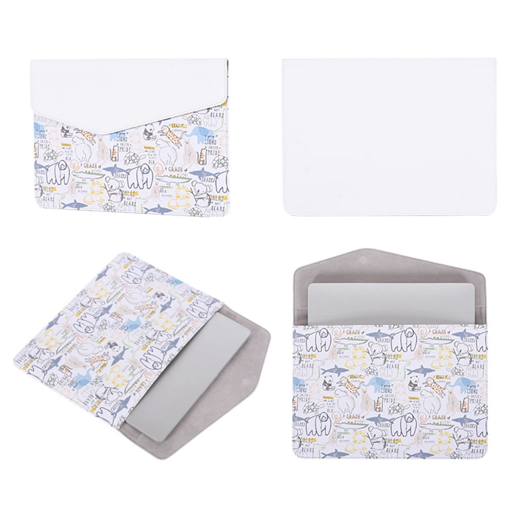 E50-13 15-inch Ultra Slim Animals Pattern Magnetic Flap Laptop Sleeve Envelope Style Storage Pouch