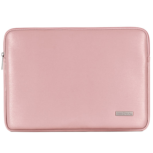 Canvasartisan L6-04 for 13-inch Notebook Solid Color Laptop Zippered Protective Bag PU Case with Inner Compartment - Pink