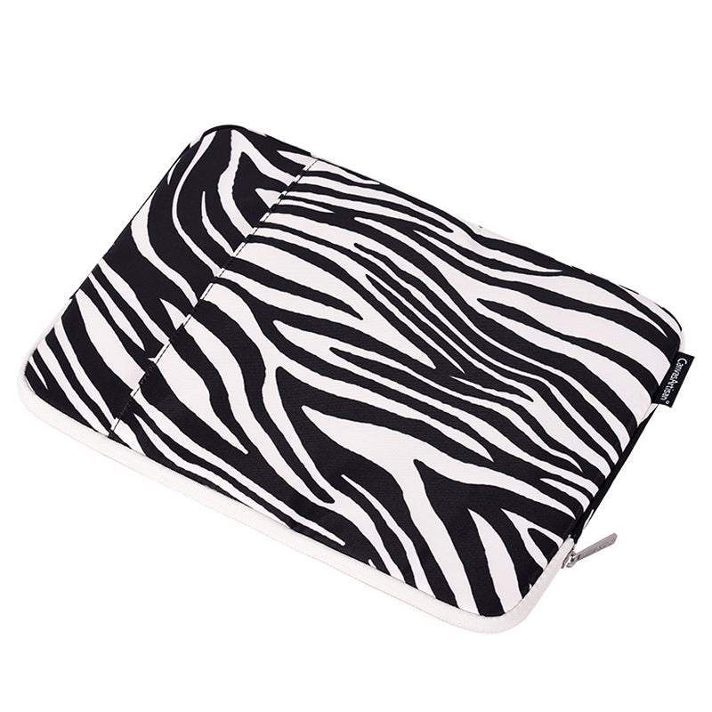 H33-19 Zebra-stripe Pattern Shockproof Carry Case for 14 inch Laptops Scratch Resistant Notebook Sleeve Bag with Vertical Pouch