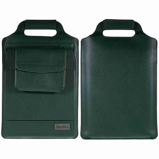 13-14 inch Laptop Sleeve Case Computer Shock Resistant Bag Carrying Case with Adjustable Stand - Green