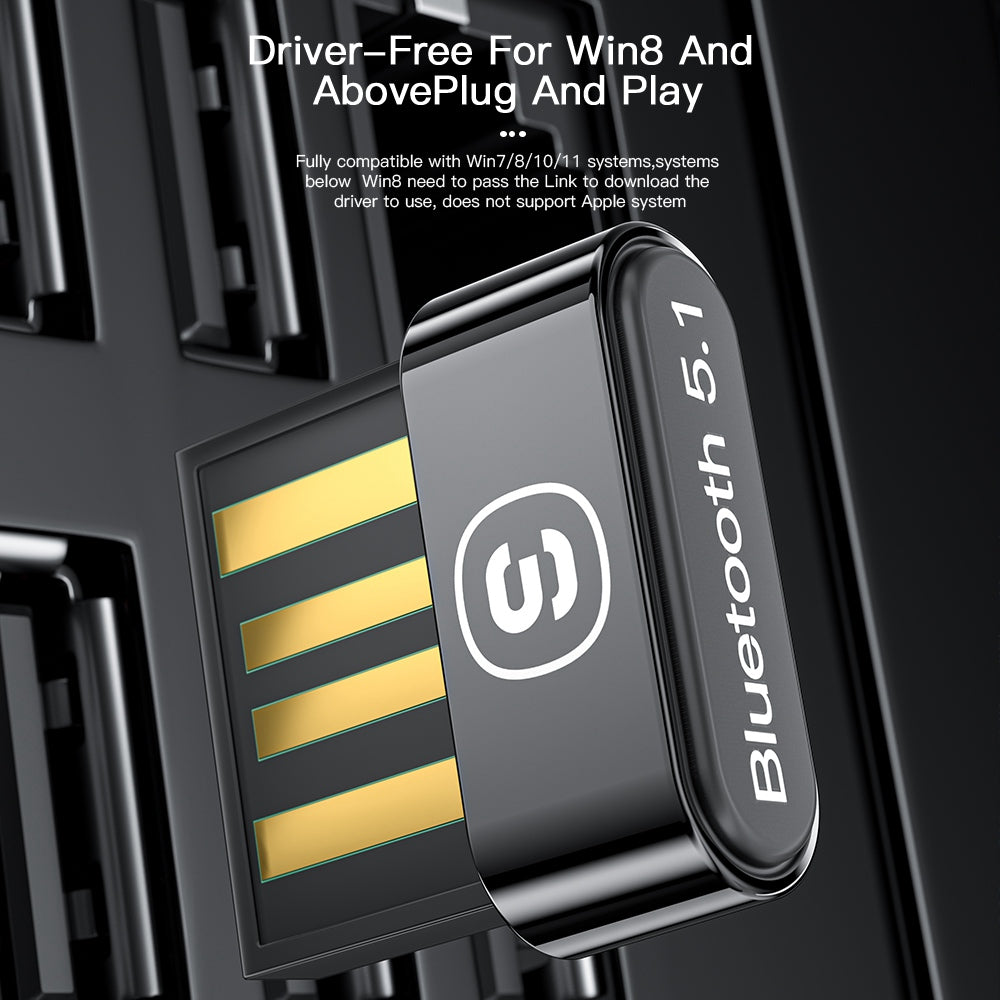 Essager USB Bluetooth 5.1 Adapter USB Bluetooth 5.1 Dongle - Balck
