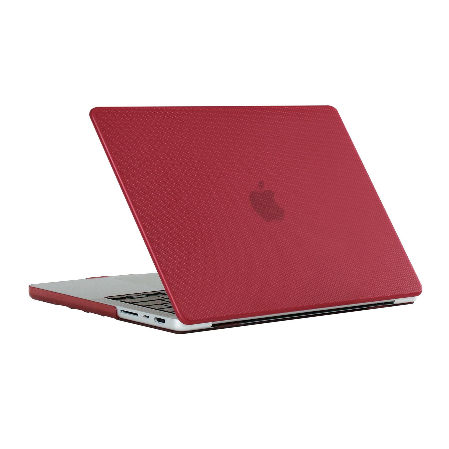 For MacBook Pro 14 inch (2021) A2442 Anti-Fingerprint Dot Texture Hard Laptop Cover Hardshell Case - Red