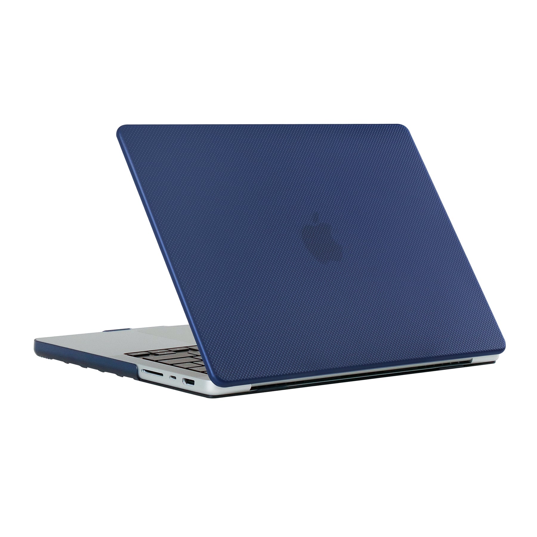 For MacBook Pro 14 inch (2021) A2442 Anti-Fingerprint Dot Texture Hard Laptop Cover Hardshell Case - Dark Blue