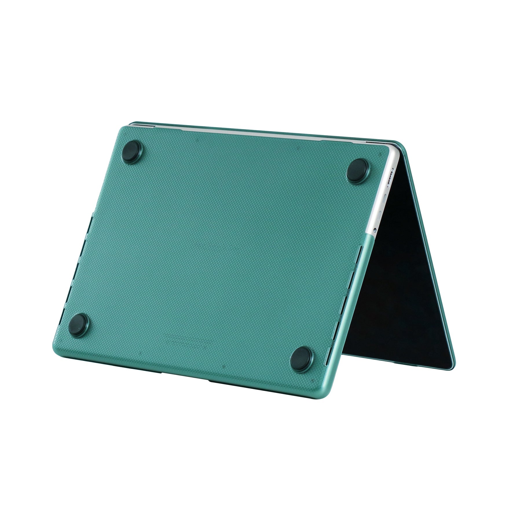 For MacBook Pro 14 inch (2021) A2442 Anti-Fingerprint Dot Texture Hard Laptop Cover Hardshell Case - Blackish Green