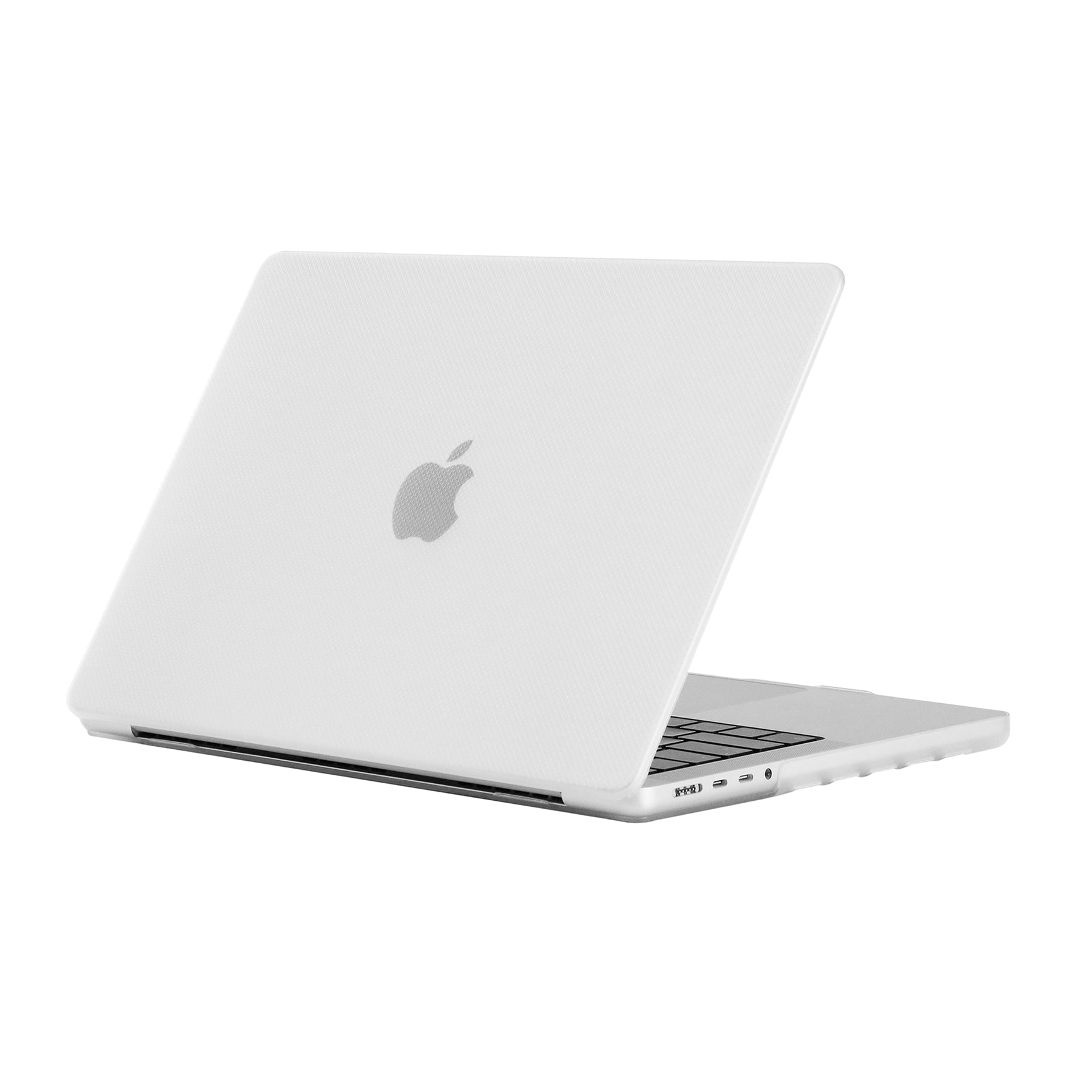 For MacBook Pro 14 inch (2021) A2442 Anti-Fingerprint Dot Texture Hard Laptop Cover Hardshell Case - White