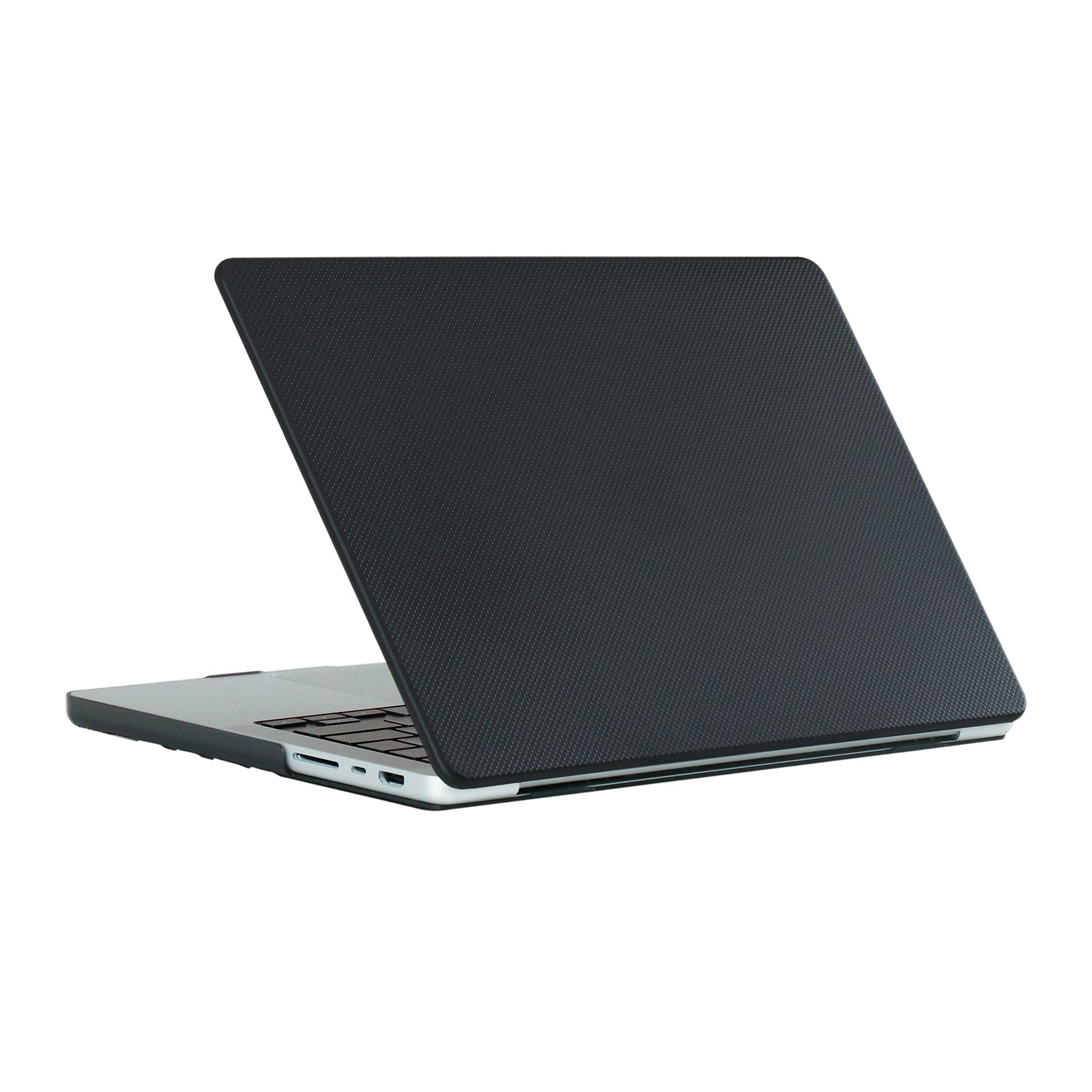 For MacBook Pro 14 inch (2021) A2442 Anti-Fingerprint Dot Texture Hard Laptop Cover Hardshell Case - Black