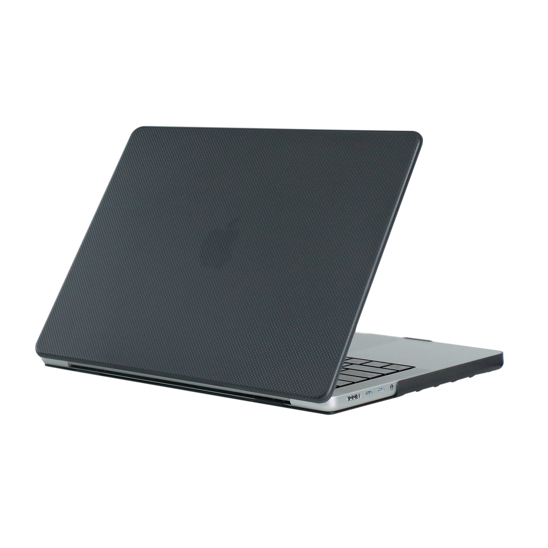 For MacBook Pro 14 inch (2021) A2442 Anti-Fingerprint Dot Texture Hard Laptop Cover Hardshell Case - Black