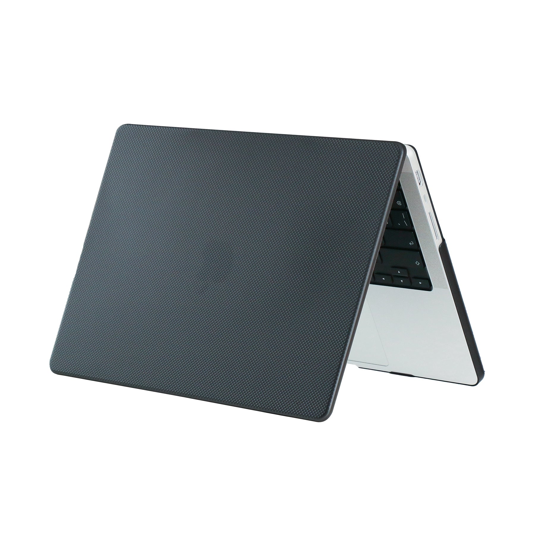 For MacBook Pro 14 inch (2021) A2442 Anti-Fingerprint Dot Texture Hard Laptop Cover Hardshell Case - Black